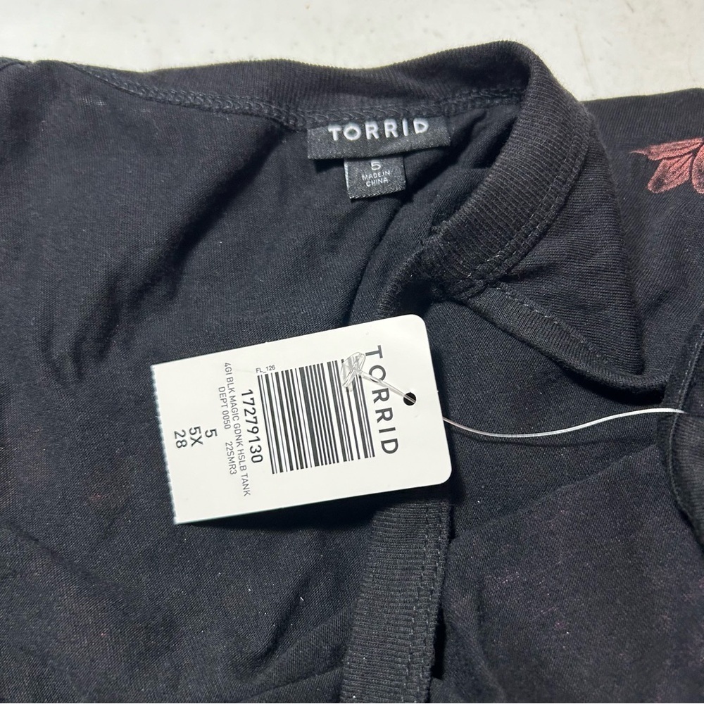 New Torrid Women’s Classic Fit Heritage Slub O Ring Tank Black 5X BNWT - Picture 6 of 8